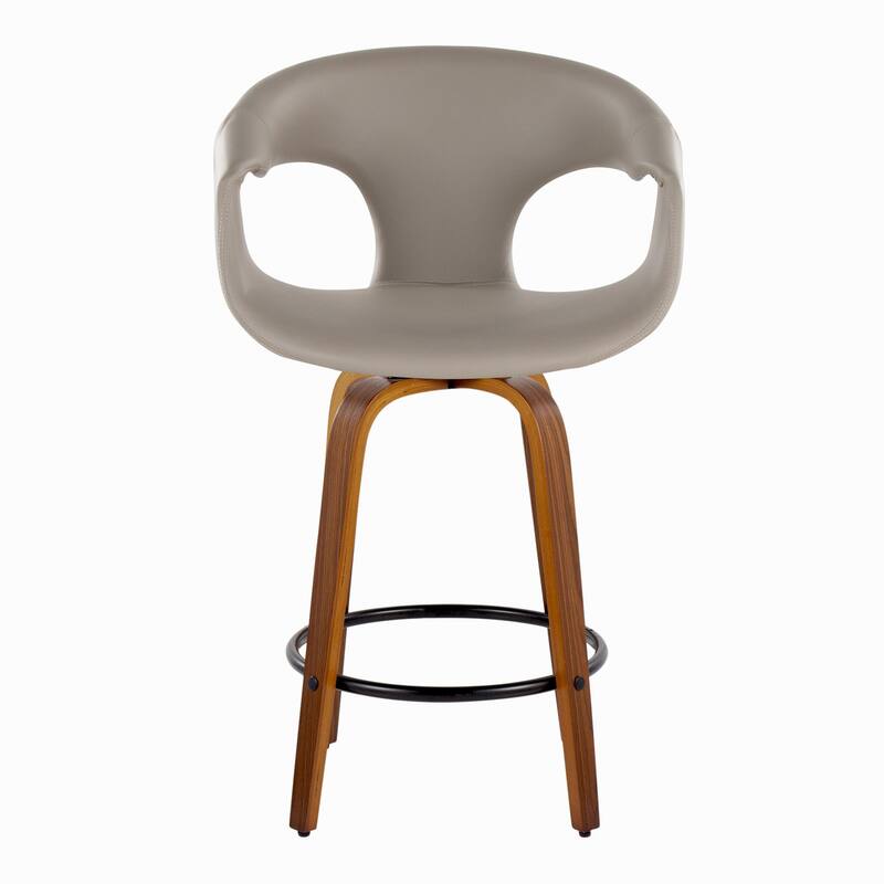 Carson Carrington Saurya 26" Fixed-Height Counter Stool with Bent Wood Legs & Round Footrest (Set of 2)