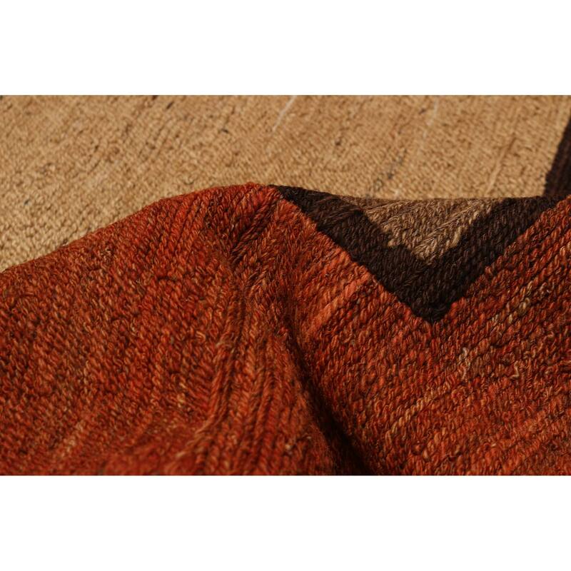 ECARPETGALLERY Flat-Weave Lahor Finest Copper Wool Tapestry Kilim - 13'1 x 12'6