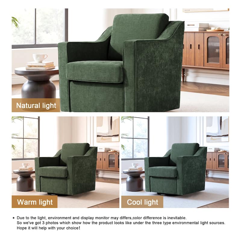 Modern 30.5" W Swivel Armchair Accent chair