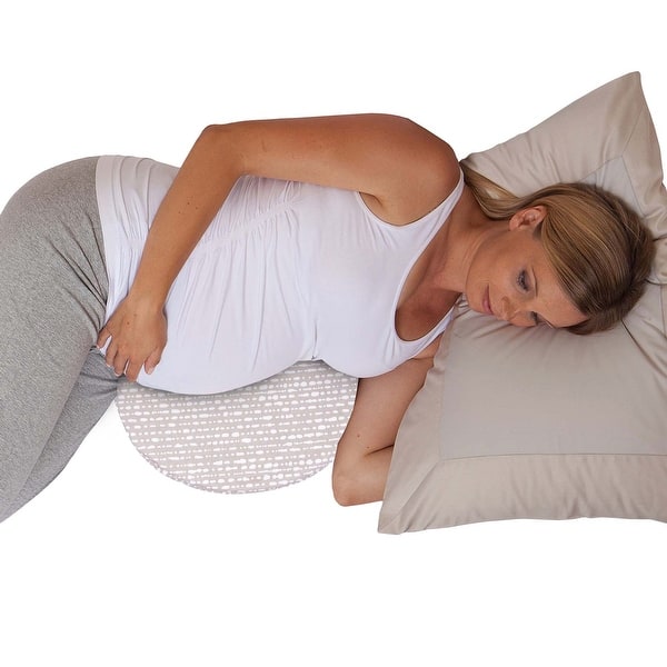 slide 2 of 5, Boppy Organic Cotton Pregnancy Support Wedge Pillow, Biscotti Liquid Stripe - Biscotti Liquid Stripe Biscotti Liquid Stripe