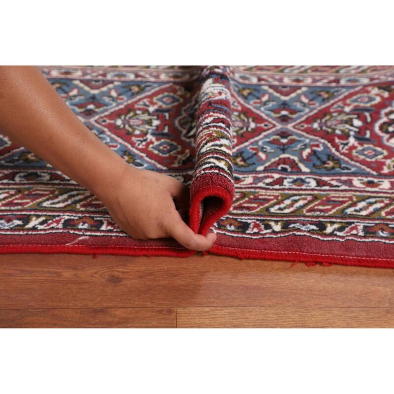 Animals Design Red Kashan Turkish Area Rug Machine Made Carpet - 9'9" x 13'0"
