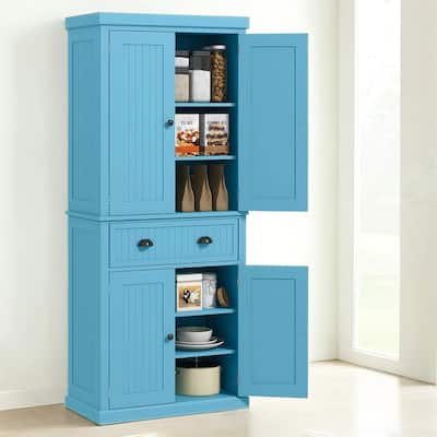 72" Traditional Farmhouse Pantry Cabinet