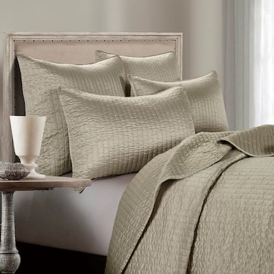 Indigo Hill by HiEnd Accents Satin Channel Quilt Set, 3PC