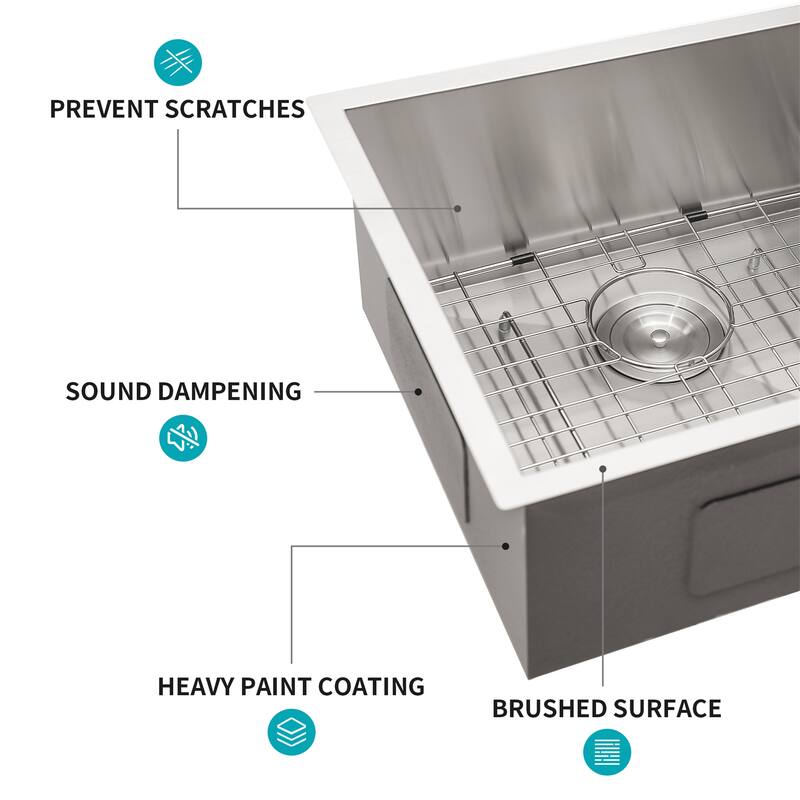 16 Gauge Stainless Steel Undermount Double Bowl Kitchen Sink