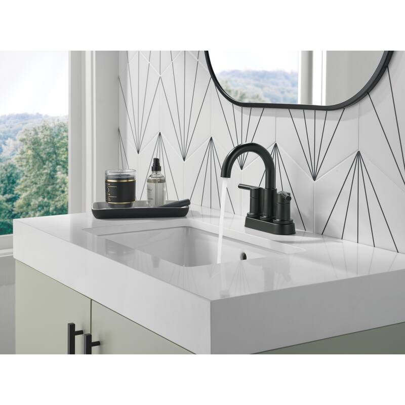 Delta 25749LF Nicoli 1.2 GPM Centerset Bathroom Faucet with Push