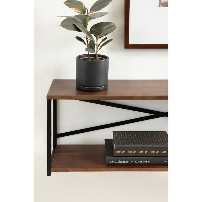 Kate and Laurel Ascott 2-Tier Wall Shelf
