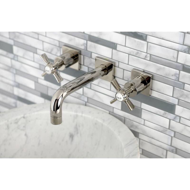 Millennium Two-Handle 3-Hole Wall Mount Bathroom Faucet