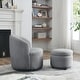 preview thumbnail 45 of 54, 360 Swivel Barrel Chair with Round Storage Chair