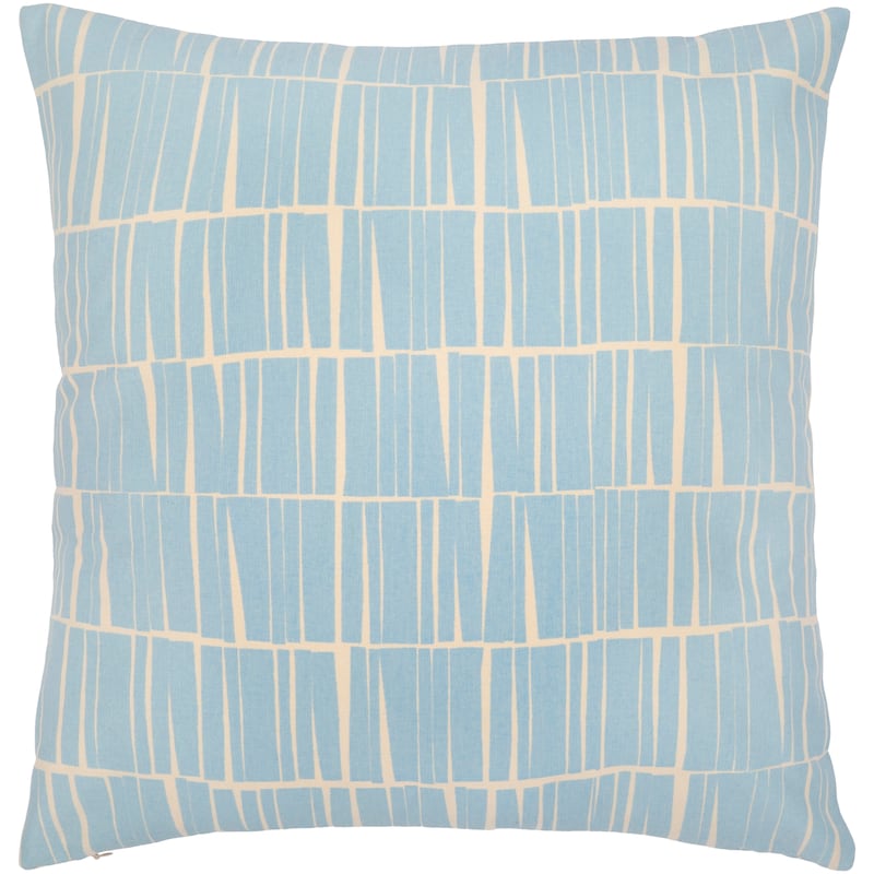 Artistic Weavers Ilayda Abstract Stripe Modern Throw Pillow - 20"H x 20"W - Cover Only - Light Blue