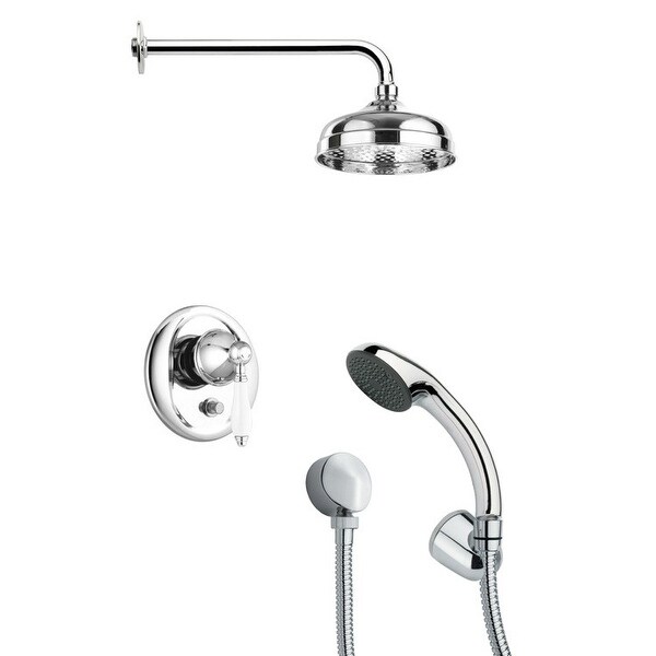 Nameeks SFH6028 Remer 2.5 GPM Round Single Function Rain Shower Head with Hand Shower - Chrome