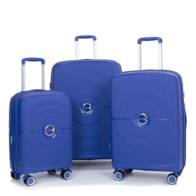 Expandable Hardshell Suitcase Double Spinner Wheels PP Luggage Sets 3-Piece Set (20/24/28)