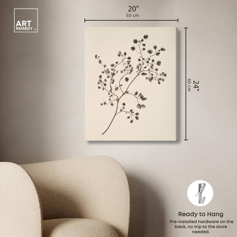 Bilberry Branch Canvas by Art Remedy, Gallery Wrapped