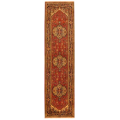 HERAT ORIENTAL 2'6" x 10' Handmade Heriz Wool Runner - 2'6 x 10'