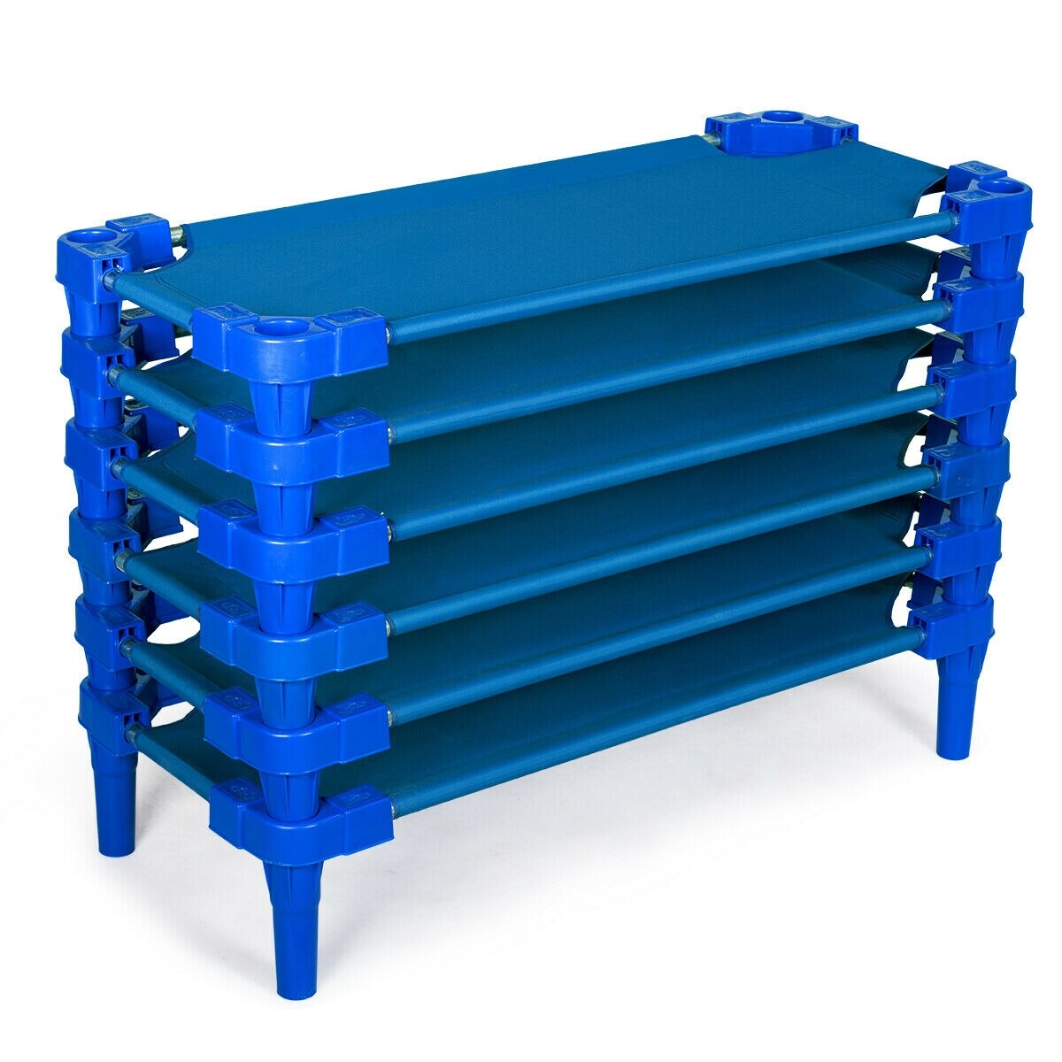 Costway Pack of 6 Stackable Daycare Cots Standard Rest Mat for