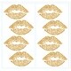 preview thumbnail 2 of 1, RoomMates Gold Lip Wall Decals With Glitter