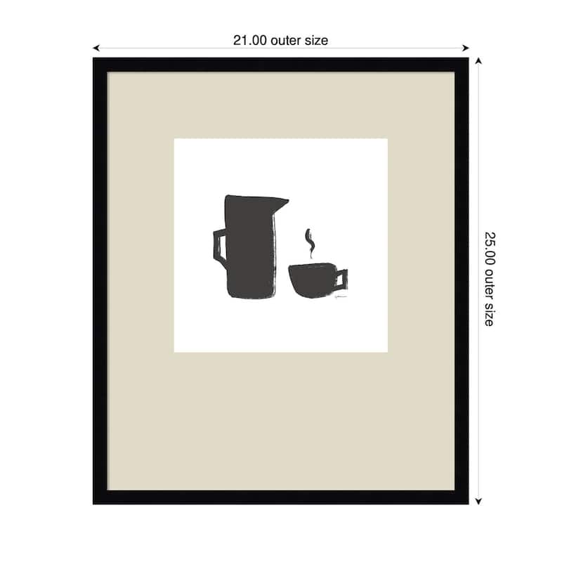 Kate and Laurel Coffee by Gabrielly Guedes Framed Wall Art Print