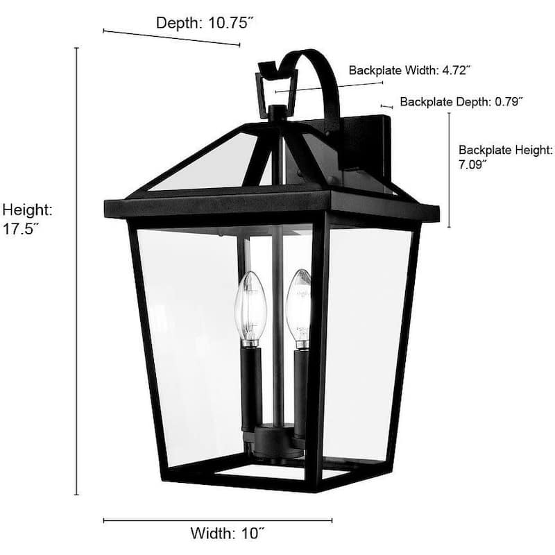Millennium Lighting 92202 Mensun 2 Light 18" Tall Outdoor Wall Sconce