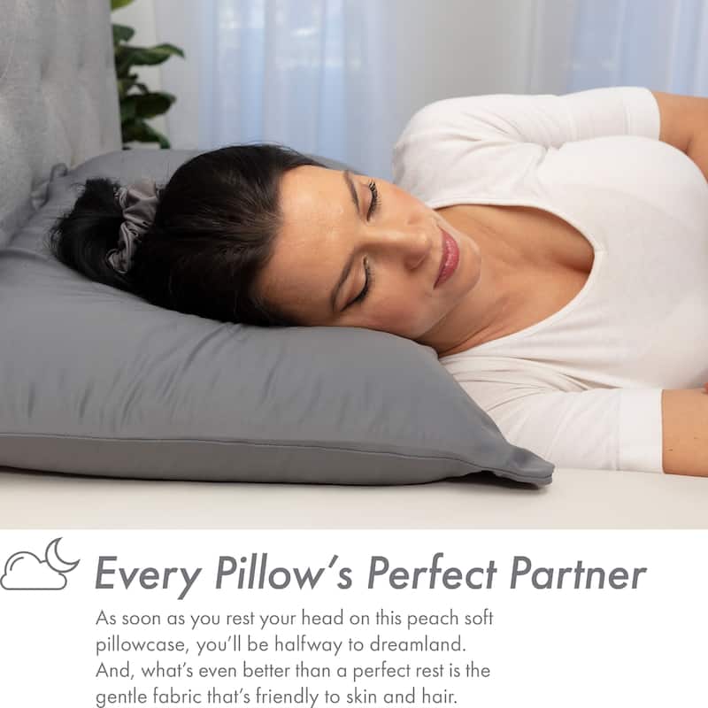 Beauty Pillow Cover Keeps Hair Tangle Free and Bonus Matched Scrunchie
