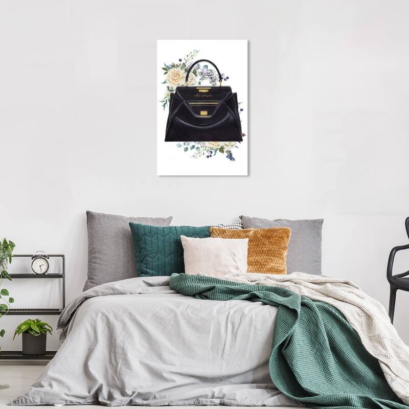 Wynwood Studio Canvas Fashion and Glam Peekaboo Bag White and Glam Wall Art Canvas Print - 36 x 24