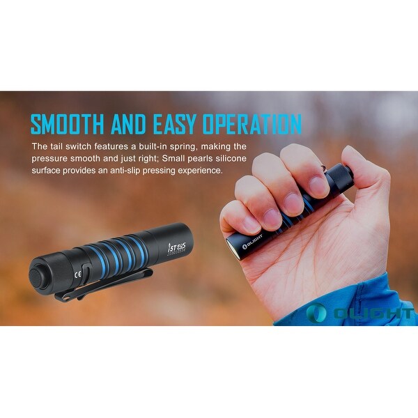 Olight I5T EOS Camouflage 300 Lumen 1x AA EDC Flashlight - Bed