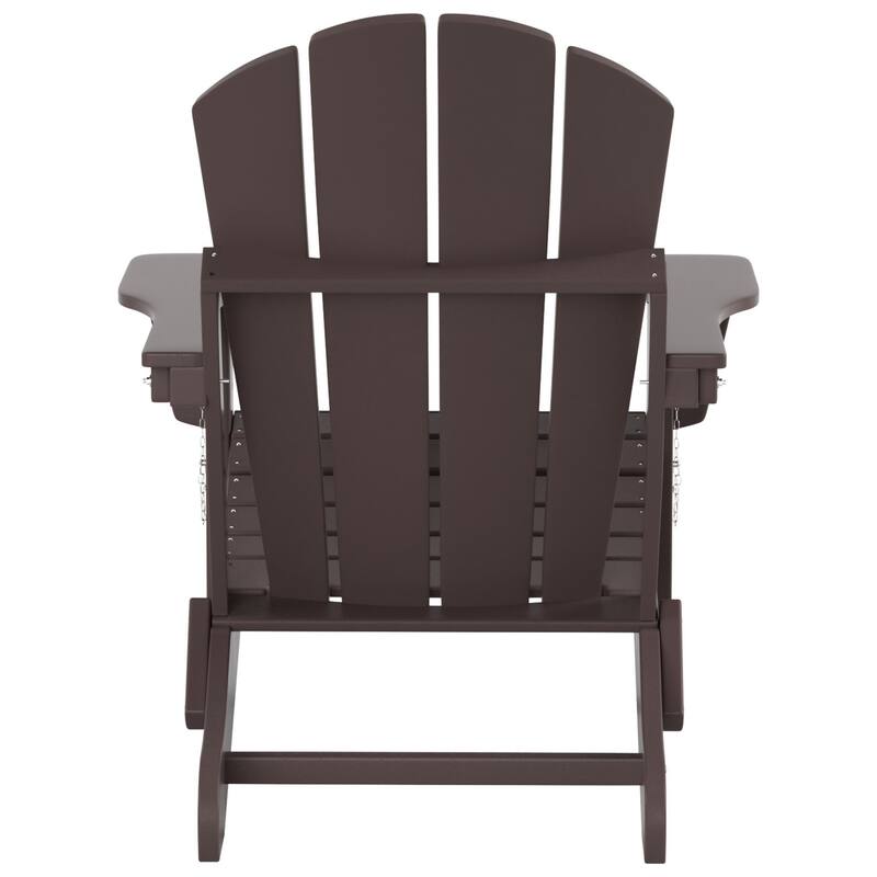 POLYTRENDS Laguna All Weather Poly Outdoor Adirondack Chair - Foldable (Set of 4)