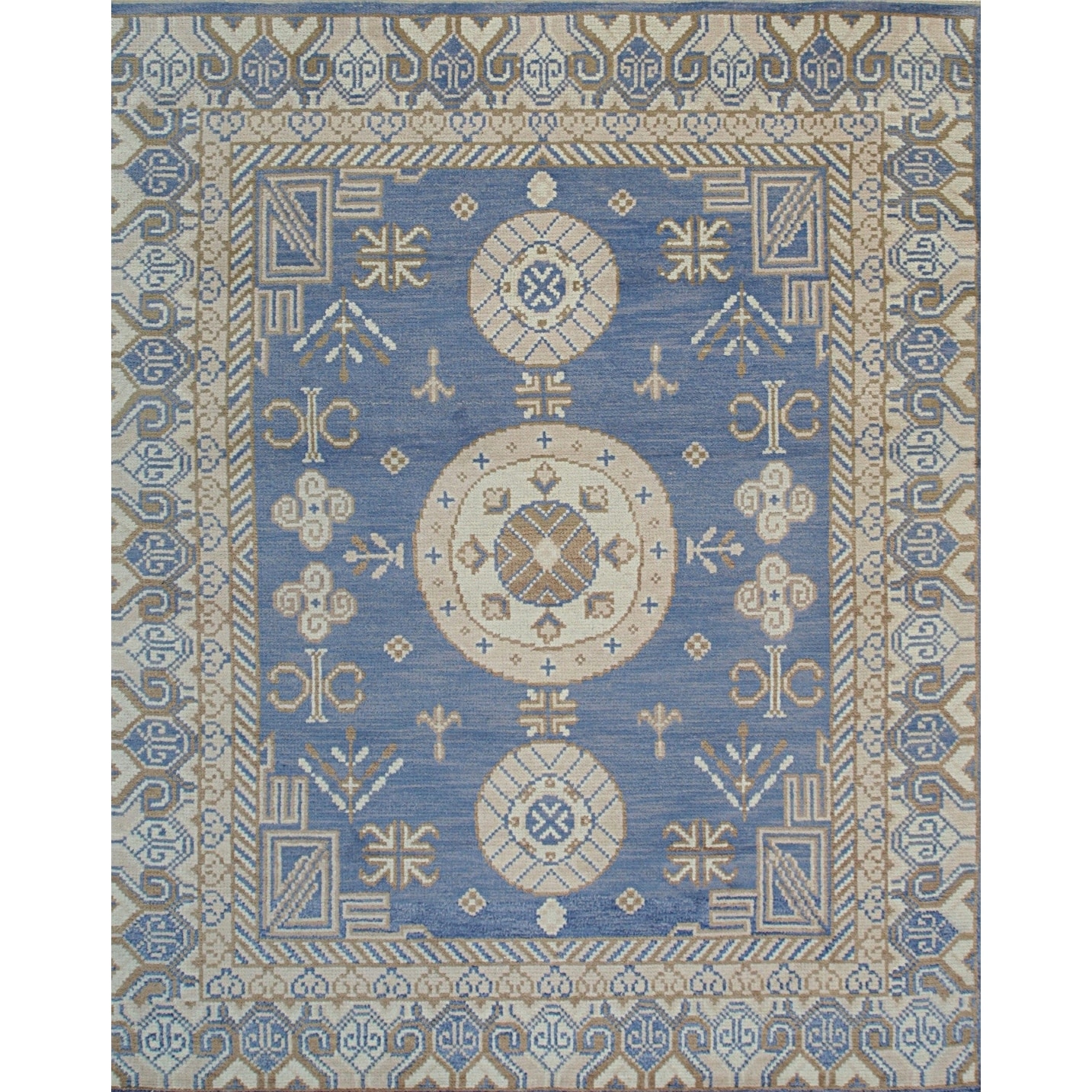 Light Blue Traditional Floral Piled Kilim Area Rug | Elegant & Durable Rug for Enhancing Your Living Room, Bedroom, Offi