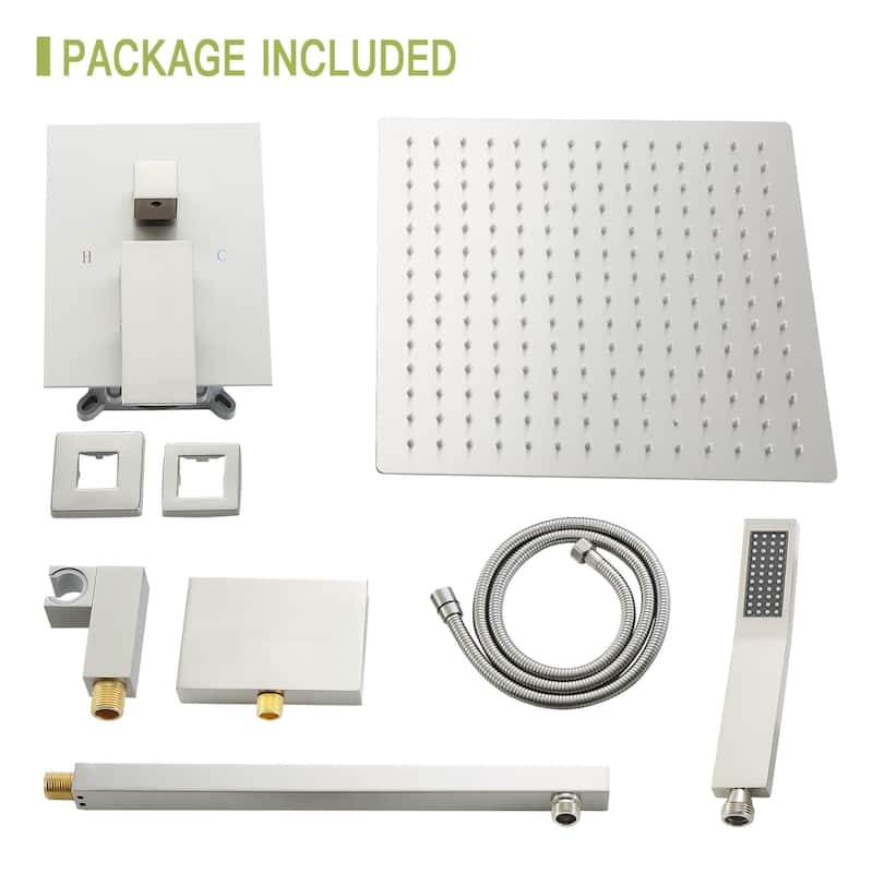 Modern Wall Mounted Square Shower System