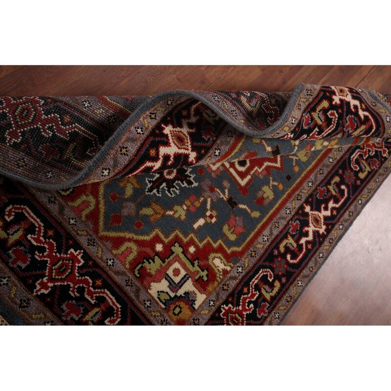 Heriz Serapi Indian Area Rug Handmade Wool Carpet - 3'11"x 5'9"