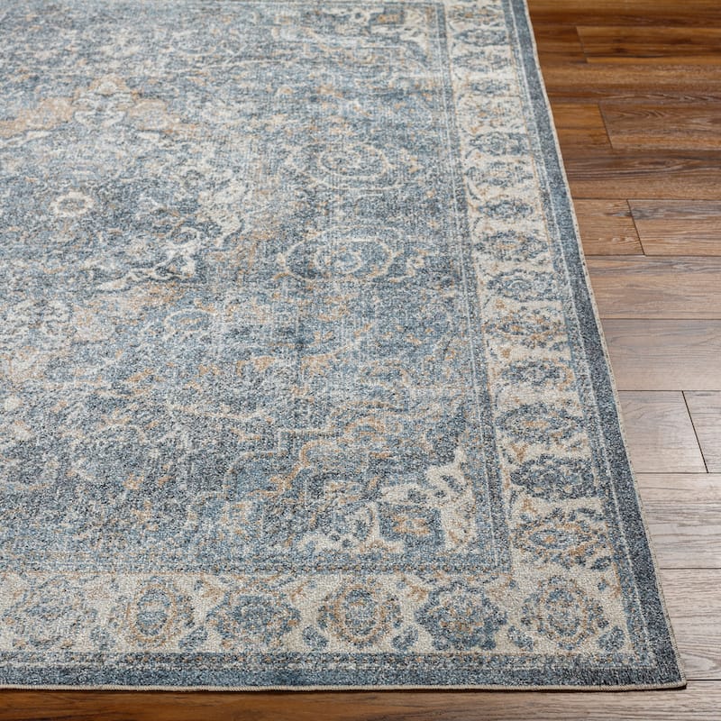 Livabliss Lillian Machine Washable Faded Classic Area Rug