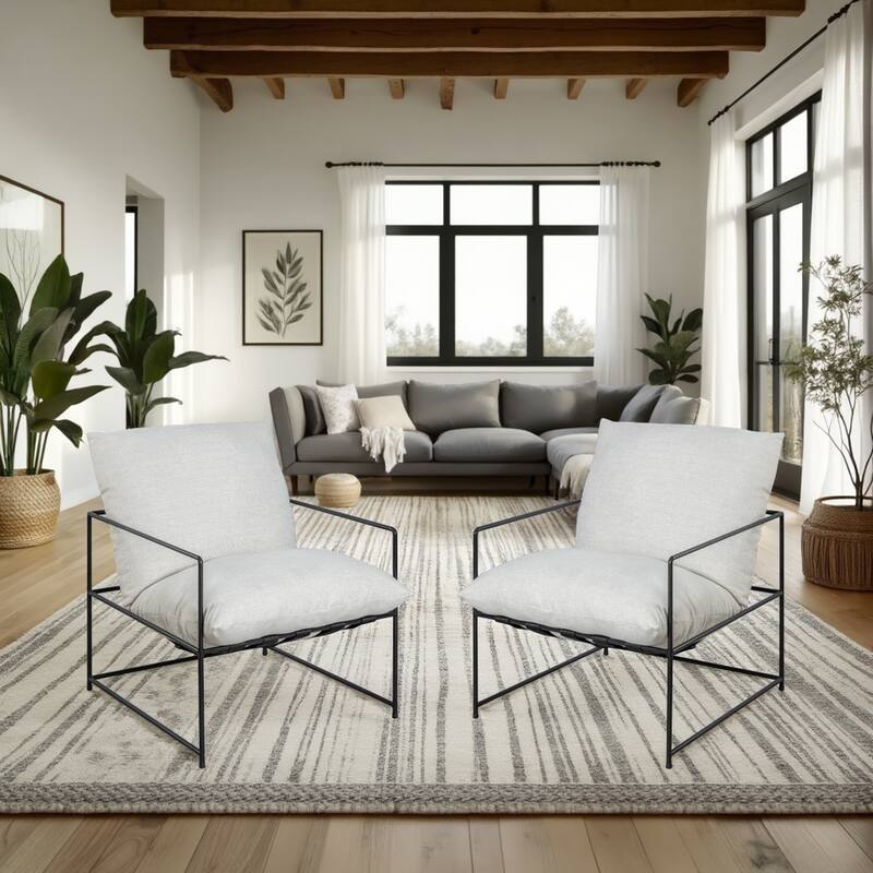 Rogan Modern Industrial Accent Chair