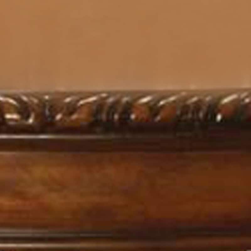 Loki 48 Inch Round Counter Table, Cherry Brown Wood, Molded Trim Design