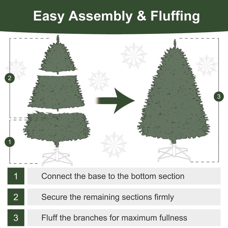 Puleo International 6.5' Pre-Lit Artificial Fraser Fir Tree with 800 Dual-Color LED Lights