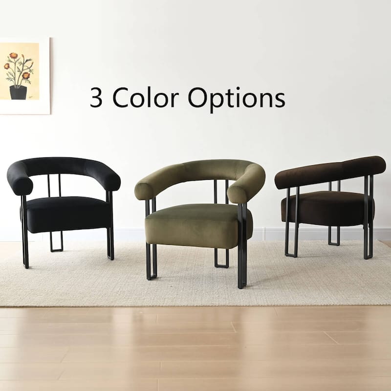 30" Wide Upholstered Velvet Accent Chair