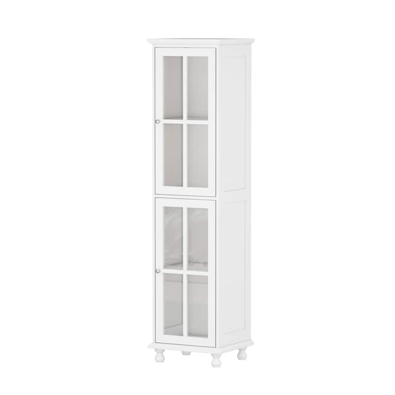 Cabinet Set with Tempered GlassStorage & TV Stand Combo Organization - SideCabinet+TVStand