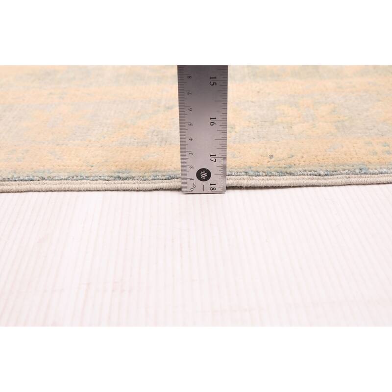 ECARPETGALLERY Hand-knotted Peshawar Oushak Teal Wool Rug - 2'11 x 11'8