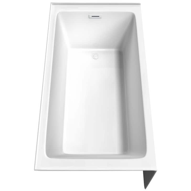 Wyndham Collection Grayley 60" Three Wall Alcove Acrylic Soaking Tub