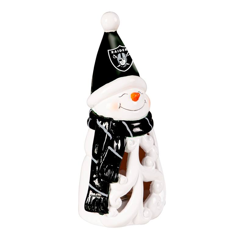 Las Vegas Raiders Snowman LED Garden Statuary, 8"