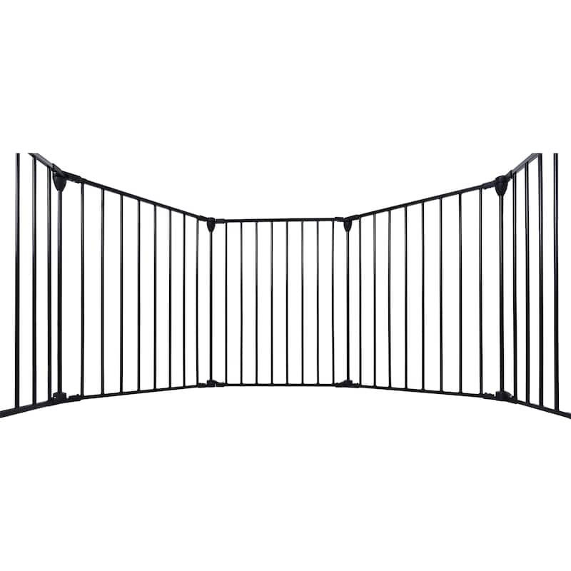 Adjustable Safety Gate Play Yard Metal Doorways Fireplace Fence