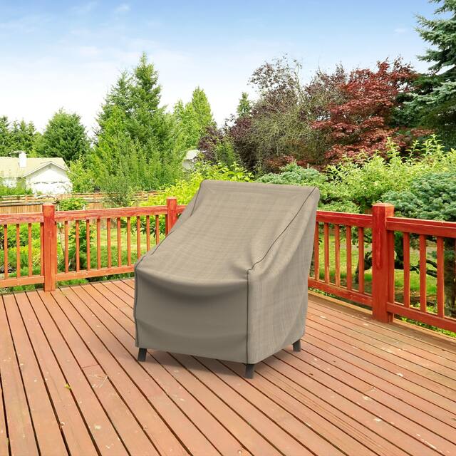 Budge StormBlock™ Mojave Black Ivory Patio Chair Cover Multiple Sizes