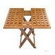 preview thumbnail 3 of 3, Teak Grate Top Fold-Away Table - 17-3/4" SQ. x 18-1/2" H