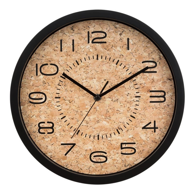 La Crosse Clock 12-Inch Felix Cork Analog Quartz Wall Clock