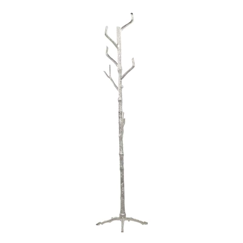 Aluminum Metal Coat Rack - Silver - Roche River Decor