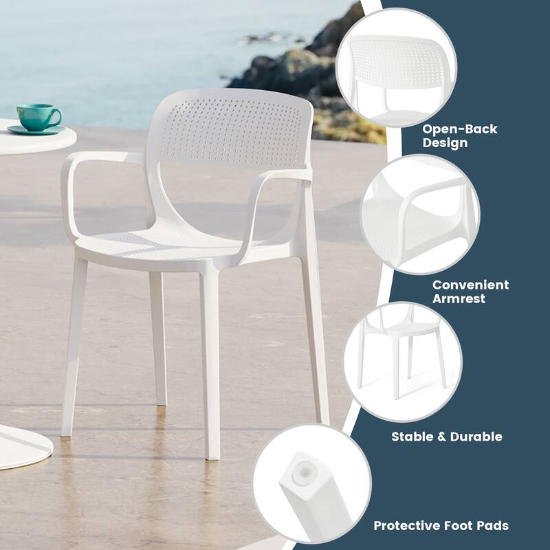 Frond and Form Outdoor Stacking Dining Armchair (Set of 2)