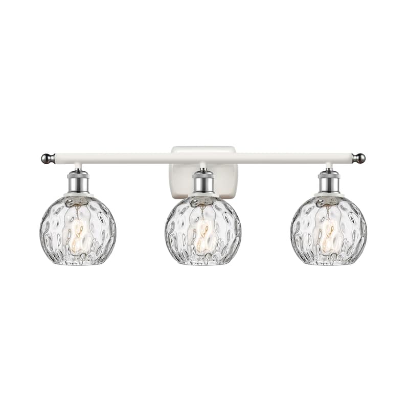 Innovations Lighting 516-3W-11-26 Athens Vanity Athens 3 Light 26" - White and Polished Chrome / Clear Water Glass