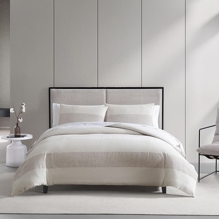 Vera Wang Chenille Waffle Stripe Beige Comforter Set