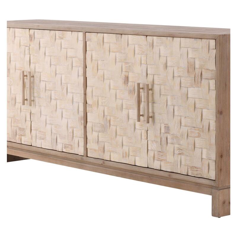 Furniture Classics Lafayette Natural Wood Basket Weave 4-door Sideboard