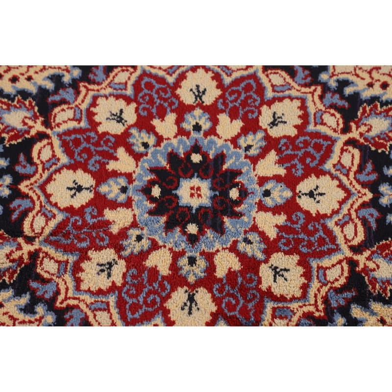 Traditional Kashan Turkish Rug Machine-Made Floral Carpet - 9'9" x 13'0"
