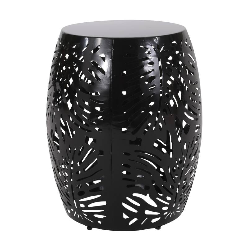 Satterlee Outdoor Outdoor Metal Side Table by Christopher Knight Home - Black