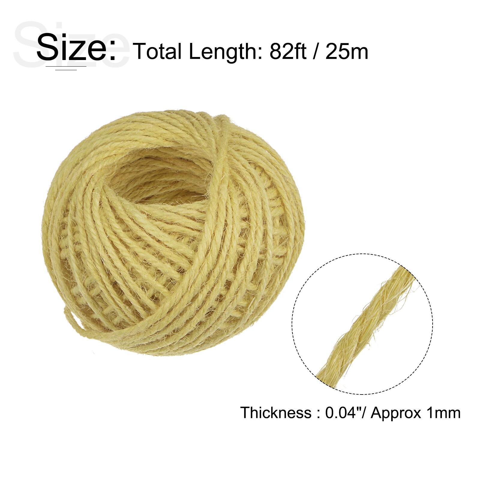 82ft Jute Twine 0.04inch 3 Ply Natural String for DIY Crafts - On Sale -  Bed Bath & Beyond - 36277277