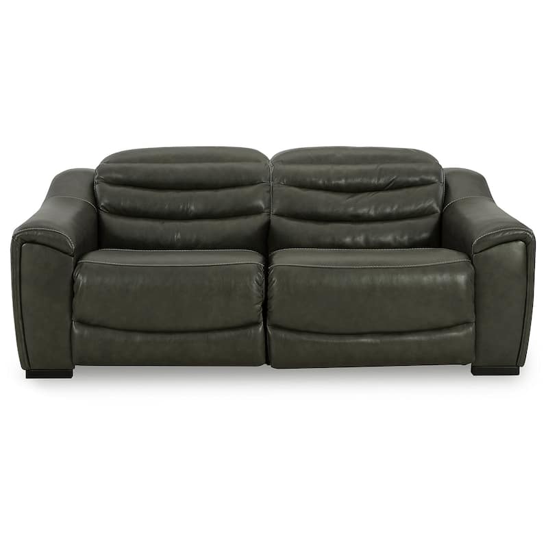 Signature Design by Ashley Center Line Black 2-Piece Power Reclining Sectional Loveseat - 80.75"W x 40"D x 35"H